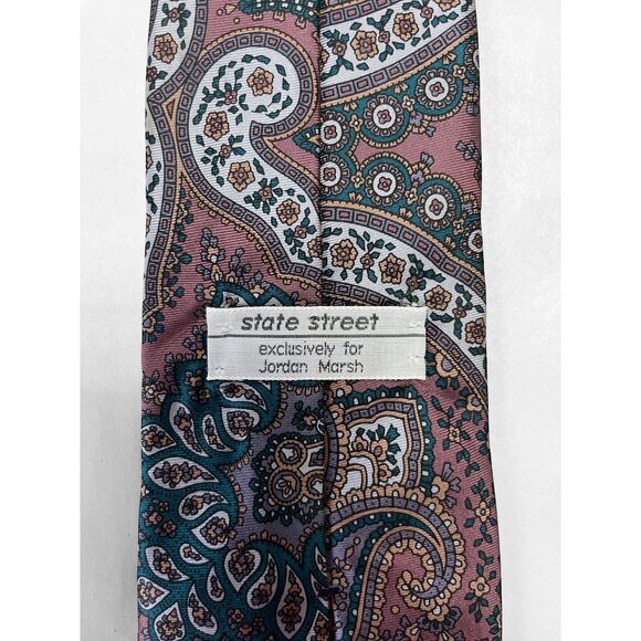 VTG State Street Paisley Necktie – Exclusively for Jordan Marsh – 1970s/1980s - Picture 3 of 3